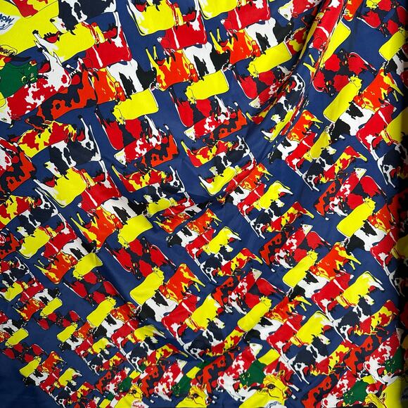 Movenpick‎ Women's Abstract Bold Colored Cow Print Polyester Scarf - Picture 3 of 6